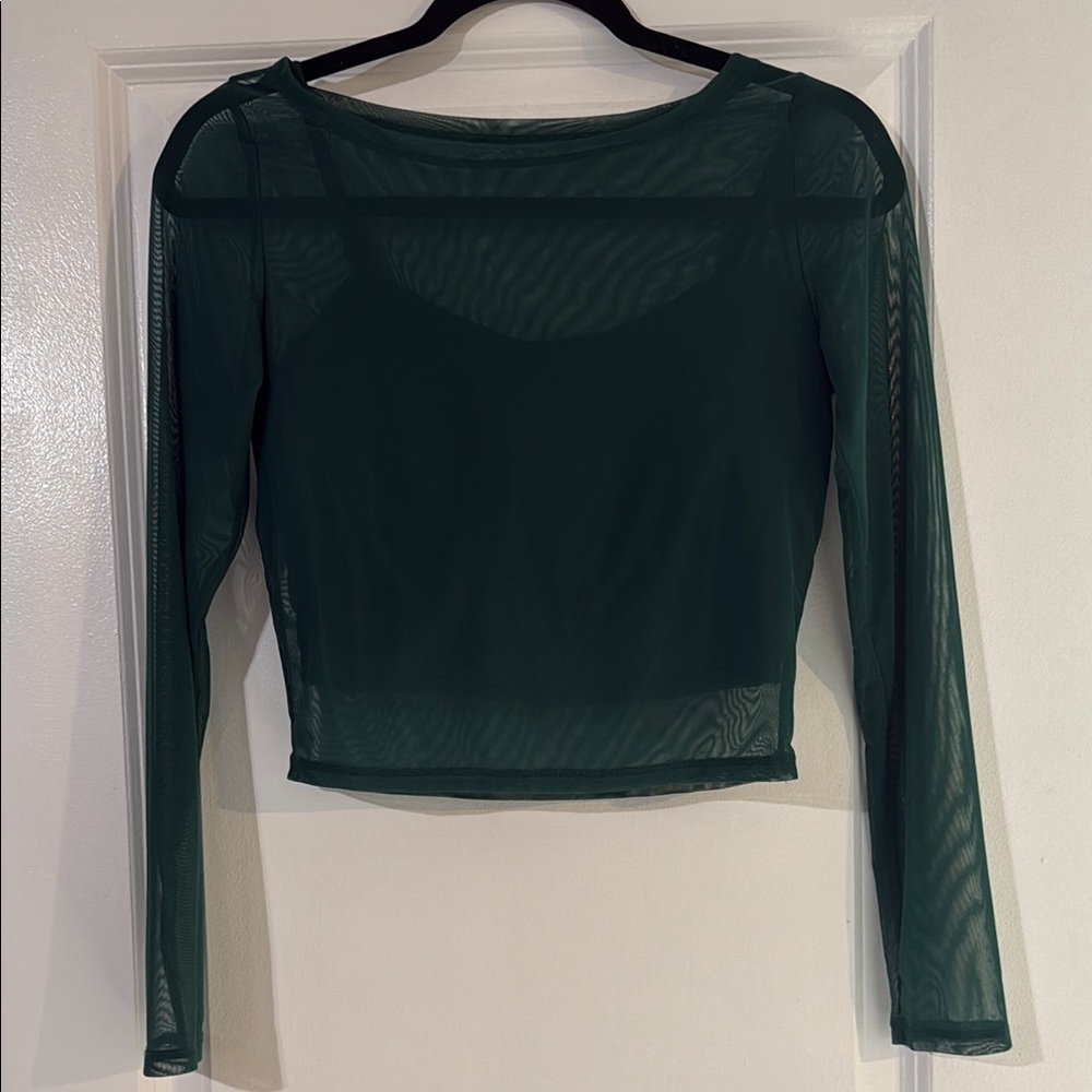 Klassy network jade/green 2 piece mesh top